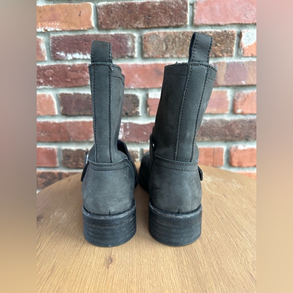 AllSaints Dark Grey Classic Biker Boot - Picture 6 of 8